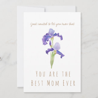 carte à fleurs d'iris pourpre