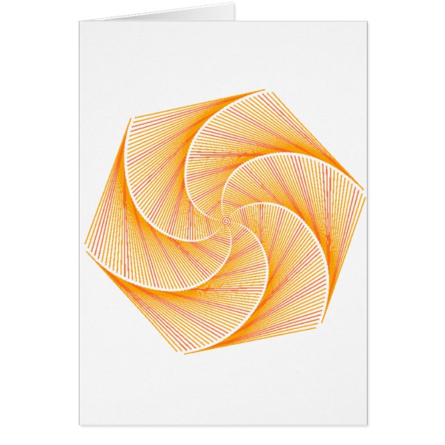 Carte à fleurs en maths d'or (Devant)