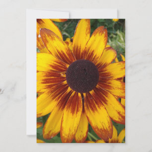Carte à fleurs en noir Susan Blank