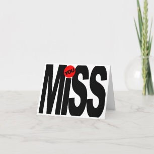 Carte à fleurs Miss You