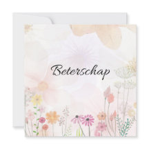 Carte à fleurs pour peindre (carré)