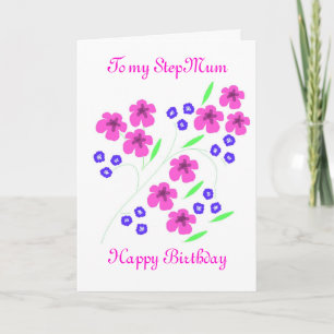 Carte à fleurs Stepmum