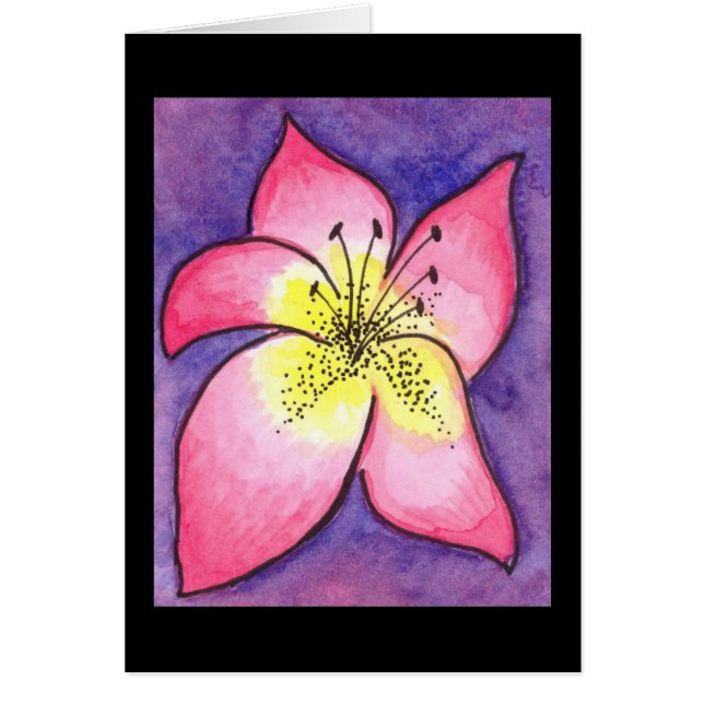 Carte à fleurs tropicales (Devant)