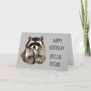 Carte A Friend Like You Journey Raccoon Birthday Fun