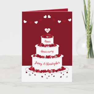 Carte à gâteau du 40e anniversaire du Mariage Ruby