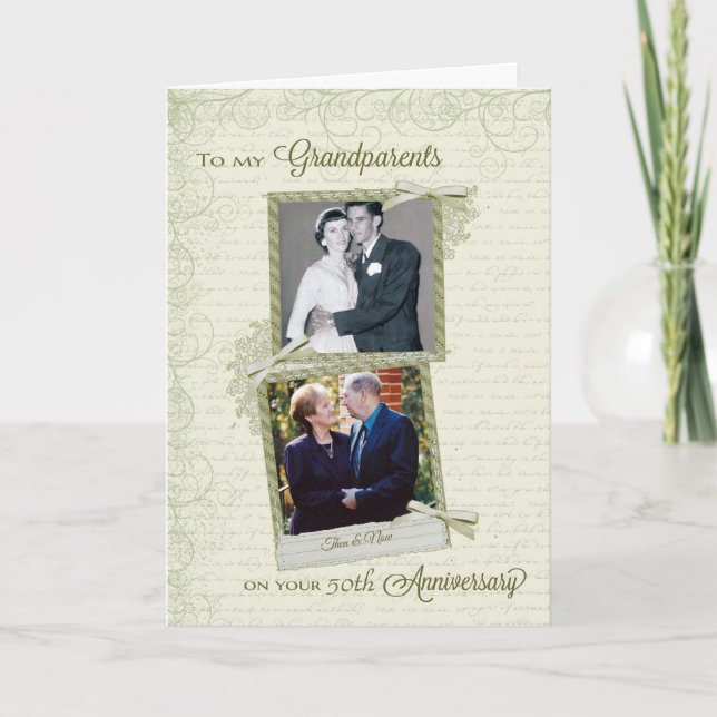 Carte À grands-parents à l'occasion du _ème anniversaire (Devant)