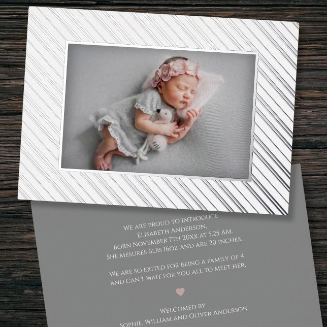 Carte à huile à bande faire-part de naissance (Créateur téléchargé)