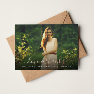 Carte à huile Love and Thanks Graduation Photo Ove