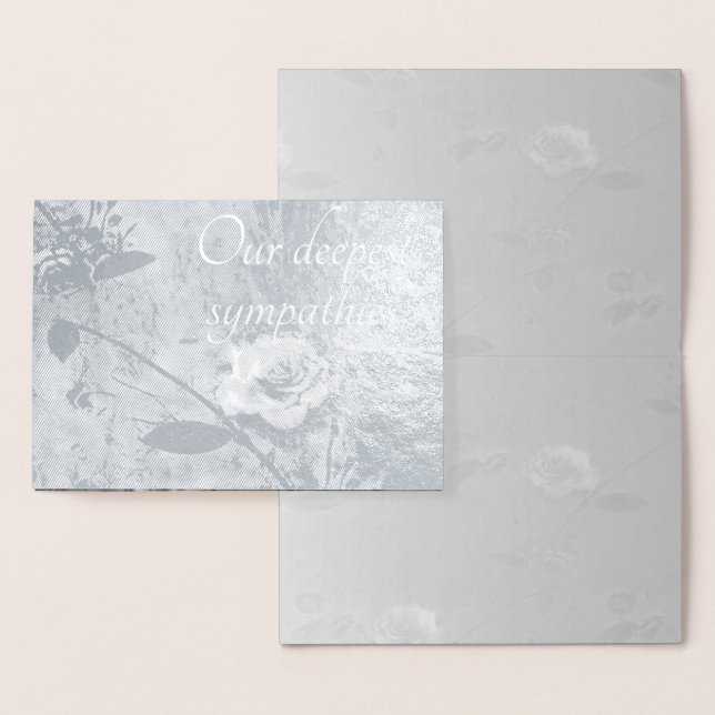 Carte à huile Rose en argent (Affichage)