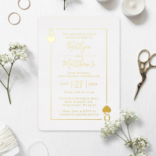 Carte à jouer Monogram 50e anniversaire de mariage