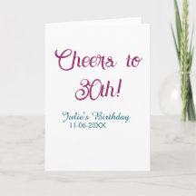 À la 30e anniversaire nom date mauve bleu élégant