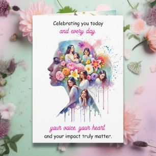 Carte À la fête des femmes fortes Journée internationale