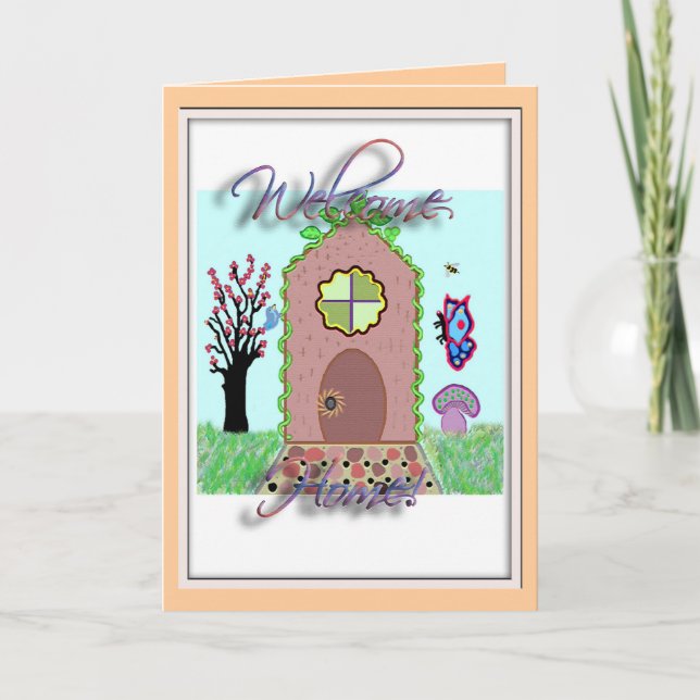 Carte à la maison bienvenue (Devant)