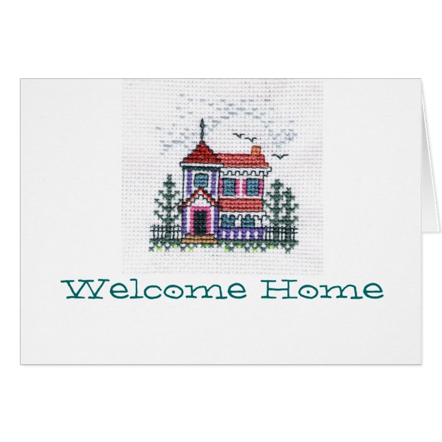 Carte à la maison bienvenue (Devant horizontal)