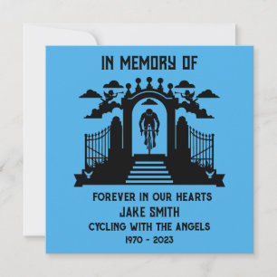 Carte À la mémoire d'un cycliste funérailles