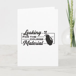Carte À La Recherche Du Matériel Du Cours Golfer Drôle C