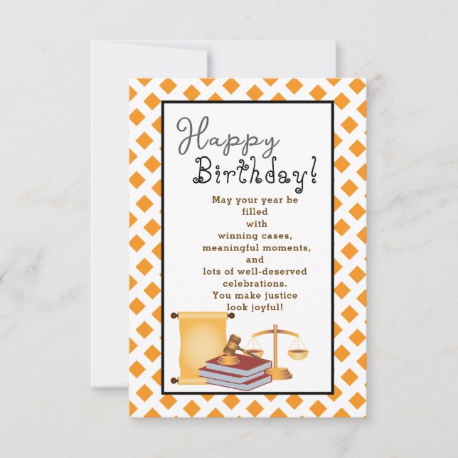 Carte À l'anniversaire d'un beau avocat (Devant)