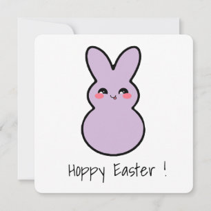 Carte à lapin Hoppy Easter Cute