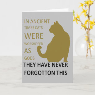 Carte À l'époque antique, les chats étaient adorés comme
