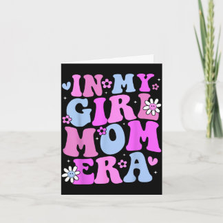 Carte À l'ère de la mère de fille rétro groovy maman vie
