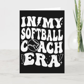 Carte À l'ère de mon entraîneur de softball drôle papa m