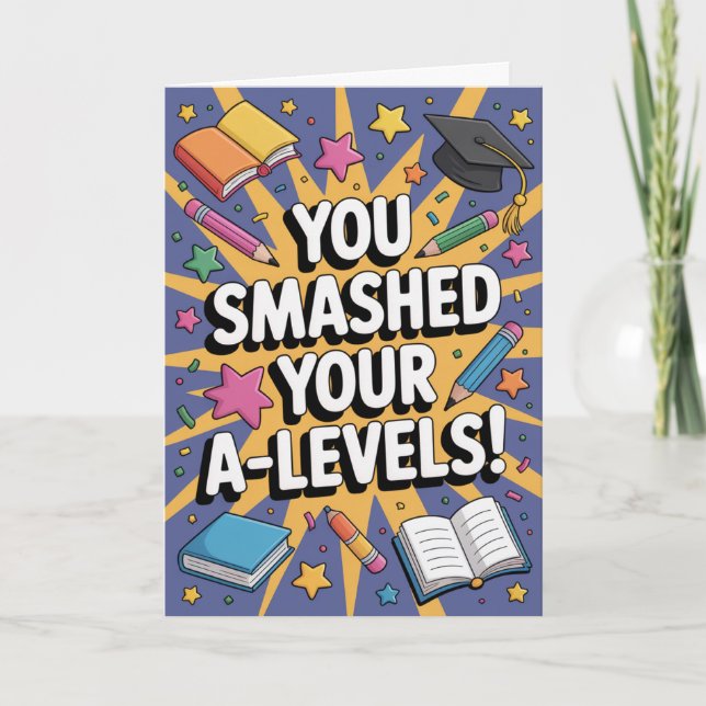Carte A-Level success floral Congratulations Cards  (Devant)