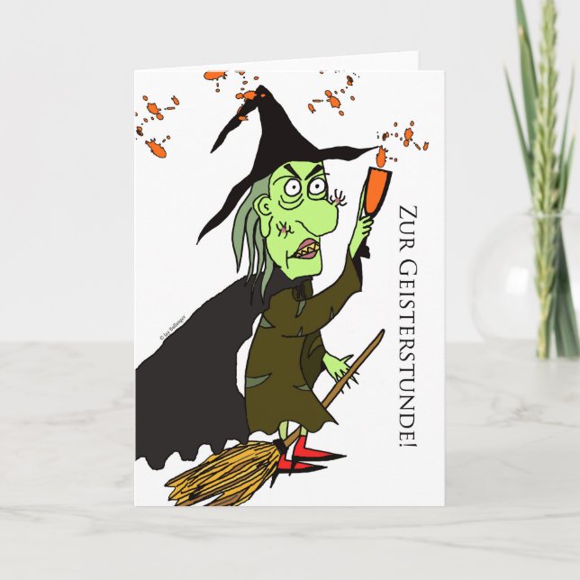 Carte A l'heure des fantômes, German Halloween, Green Wi (Devant)