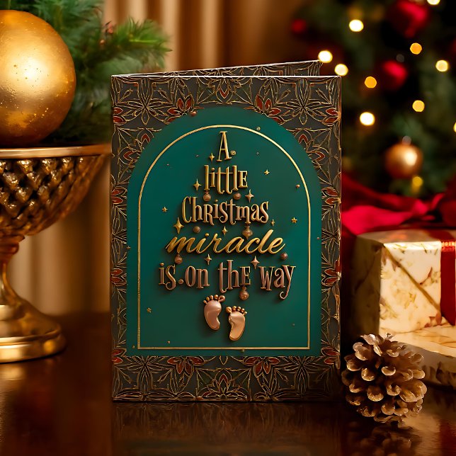 Carte A Little Christmas Miracle Is on the Way Card (Créateur téléchargé)