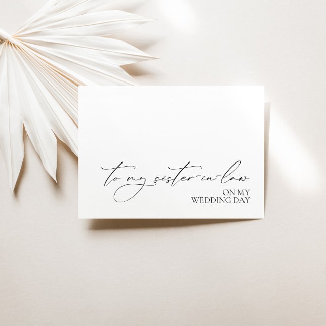 Carte "À ma belle-soeur le jour de mon mariage" (Créateur téléchargé)