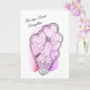 Carte À ma douce fille, une Saint-Valentin