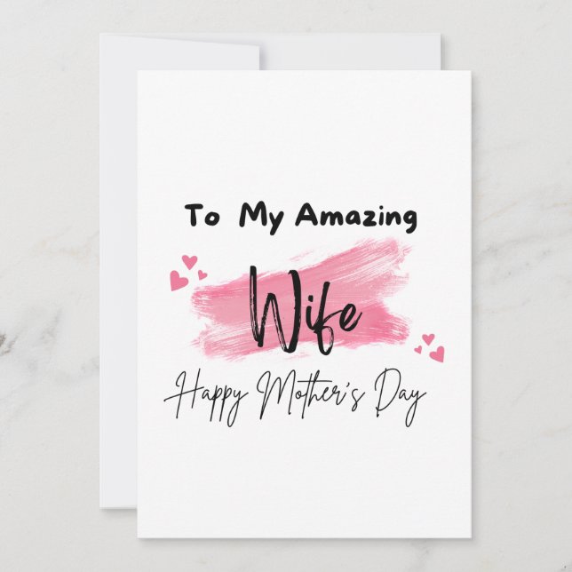 Carte À ma femme Extraordinaire Bonne fête des mères (Devant)