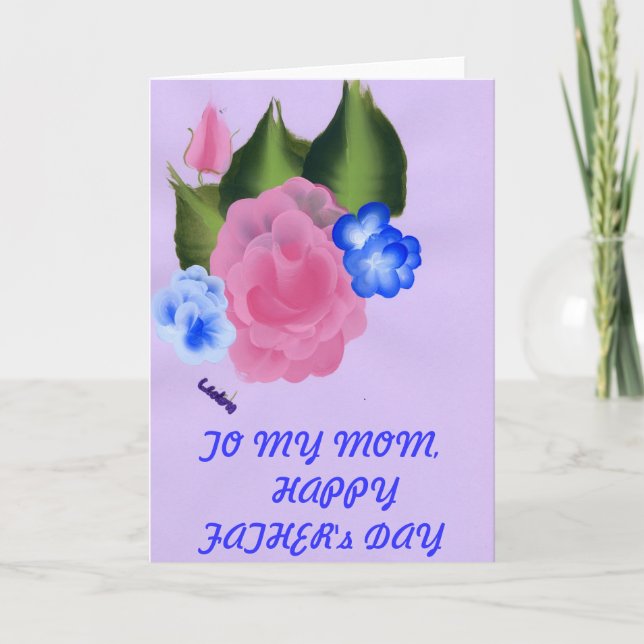Carte À MA fête des pères   HEUREUSE de MAMAN (Devant)