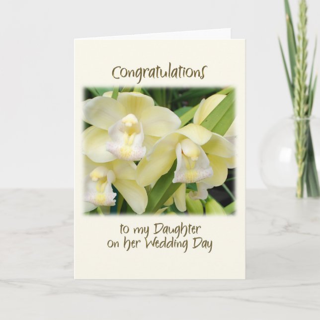 Carte À ma fille son jour du mariage (Devant)