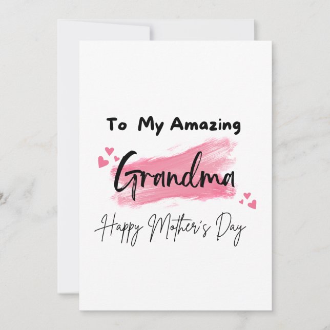 Carte À ma grand-mère Extraordinaire Bonne fête des mère (Devant)