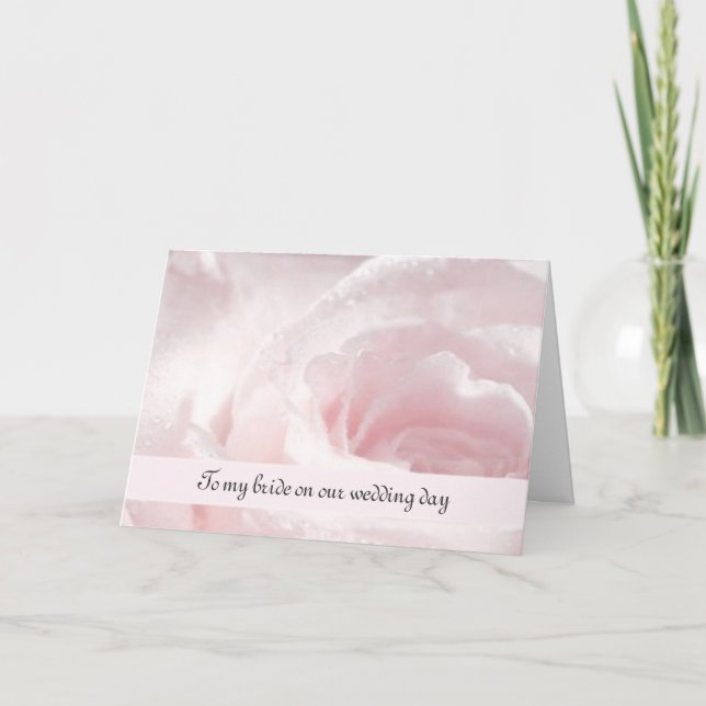 Carte À ma mariée le jour de notre mariage (Devant)
