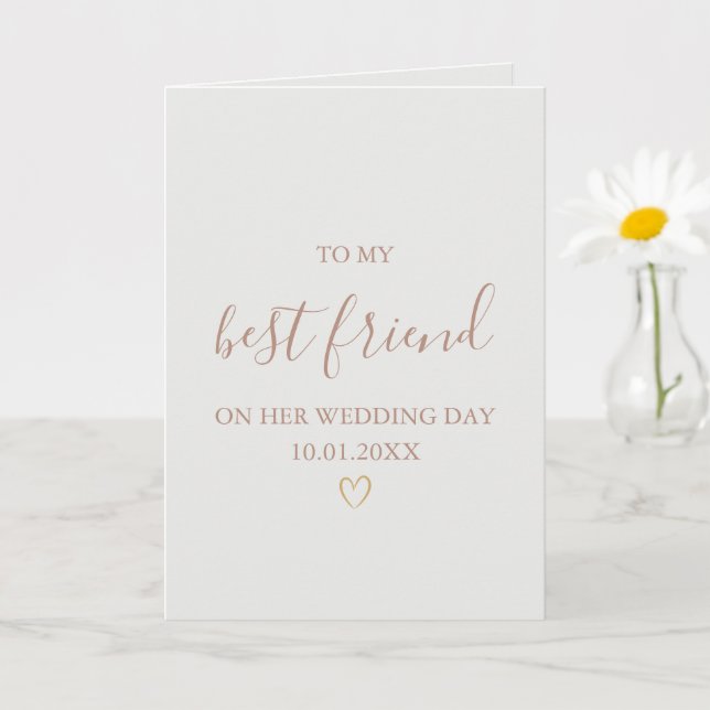 Carte À ma meilleure amie sur son mariage (Petite plante)