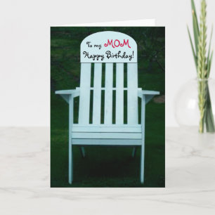 Carte À ma mère Bonne chaise d'anniversaire