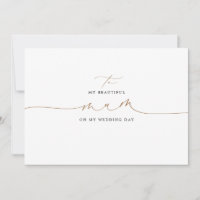 À ma mère le jour de mon mariage Élégant