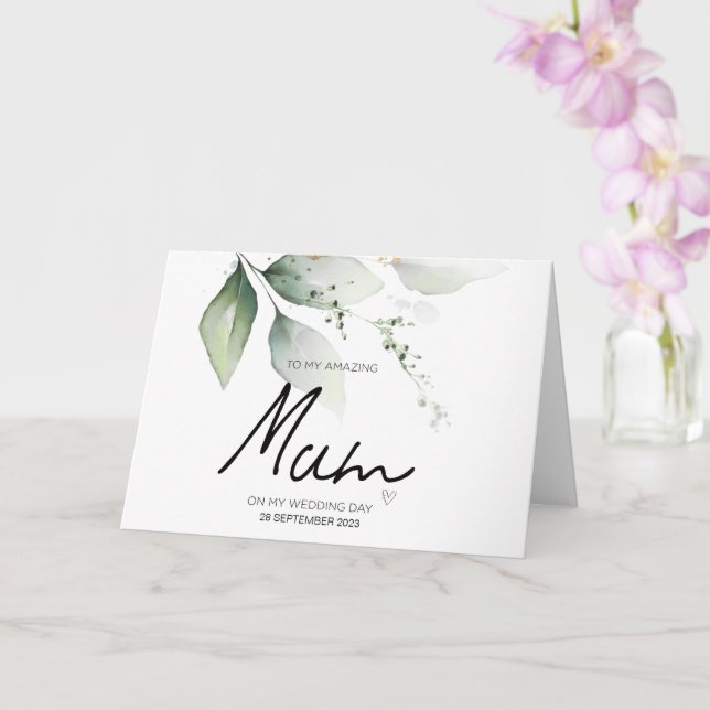 Carte À ma mère Mariage Merci pour mariées mère (Orchidée)