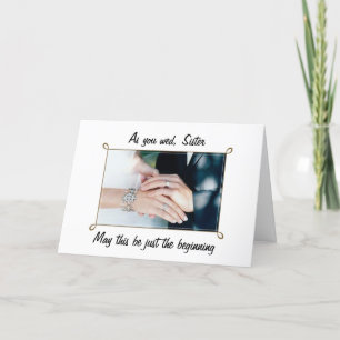 CARTE À MA SOEUR LE JOUR DE SON MARIAGE