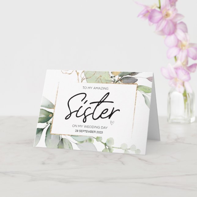 Carte À Ma Soeur Mariage Merci De Brides Groom (Orchidée)