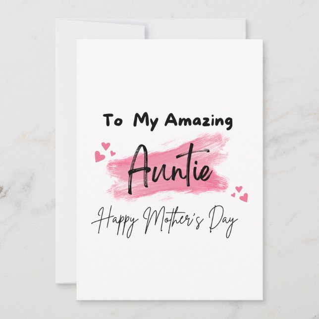 Carte À ma tante Extraordinaire Joyeuse Fête des mères (Devant)