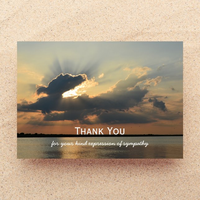 Carte à Merci en Sympathie - Coucher de soleil (Créateur téléchargé)