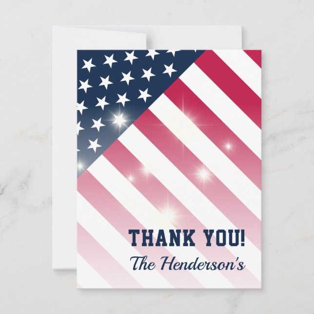 Carte à Merci plat Patriotique Family (Devant)