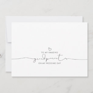 Carte À mes grands-parents Mariage Matin mignon Message