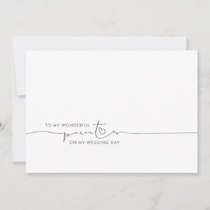 Carte À Mes Parents Mariage Matin Message mignon