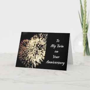CARTE À MES **TWIN** FIREWORKS SUR VOTRE ANNIVERSAIRE