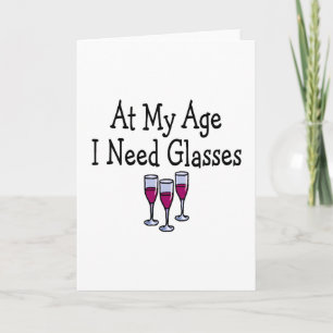 Carte À Mon Âge, J'Ai Besoin De Verres