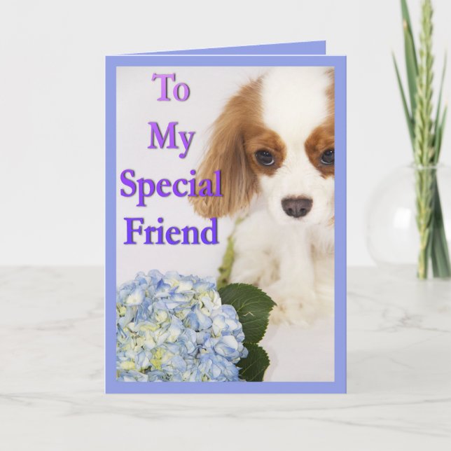 Carte À Mon Ami Spécial Cavalier King Charles Spaniel (Devant)