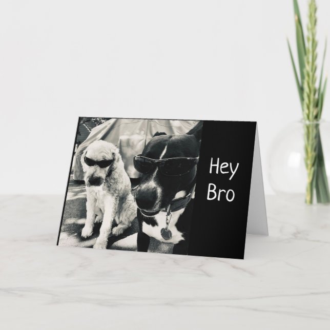 CARTE **À MON COOL BRO" POUR VOTRE ANNIVERSAIRE (Devant)